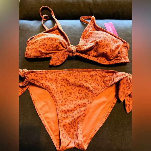 Target Orange Leopard Print Bikini - Picture 1 of 5